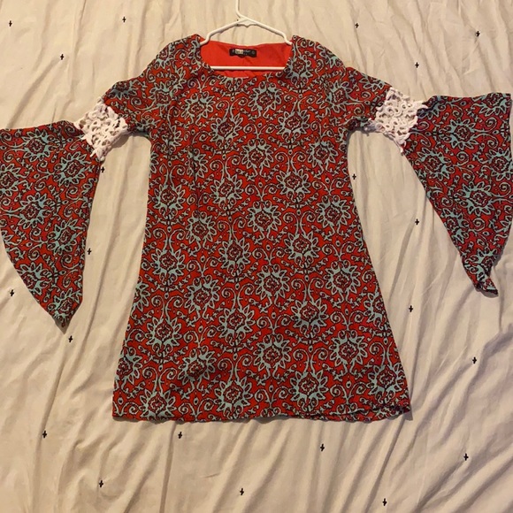 Red, Blue, White Short Dress - Picture 1 of 3